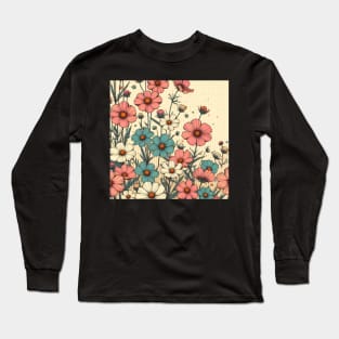 Cosmos Flowers Long Sleeve T-Shirt